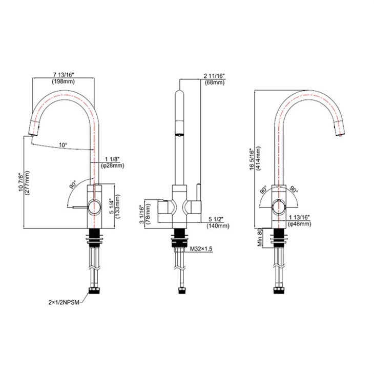 4 in 1 hot water tap